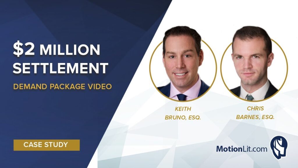 Watch How Attorneys at Carpenter, Zuckerman & Rowley Obtained a $2 Million Settlement Utilizing MotionLit’s Demand Package Video