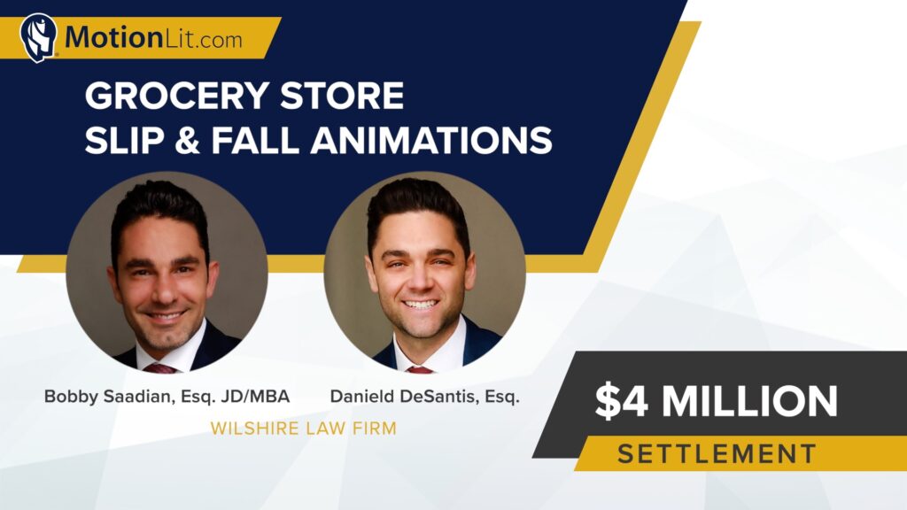 Animations Depict Plaintiff’s Slip and Fall Injuries In Grocery Store Incident Reaches $4 Million Settlement