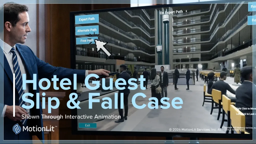 7 Figure Settlement in Hotel Guest Slip and Fall Case Presented With Interactive Animation