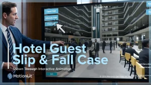 7 Figure Settlement in Hotel Guest Slip and Fall Case Presented With Interactive Animation