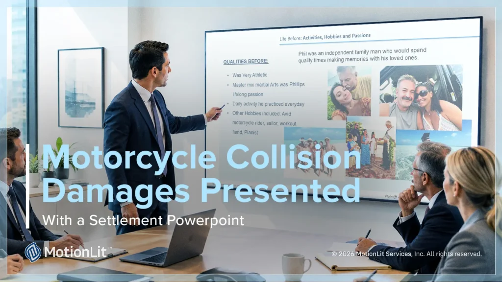 Closing PowerPoint Used in Settlement Talks for a Motorcycle Collision Case